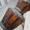Glassvase with silver decorations - handmade 1920